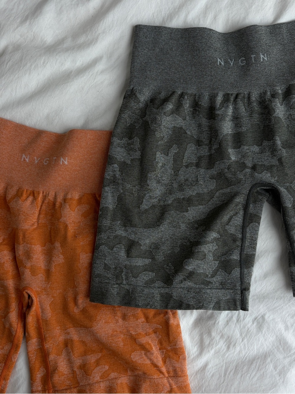 NVGTN Camo Seamless Bike Shorts - Orange